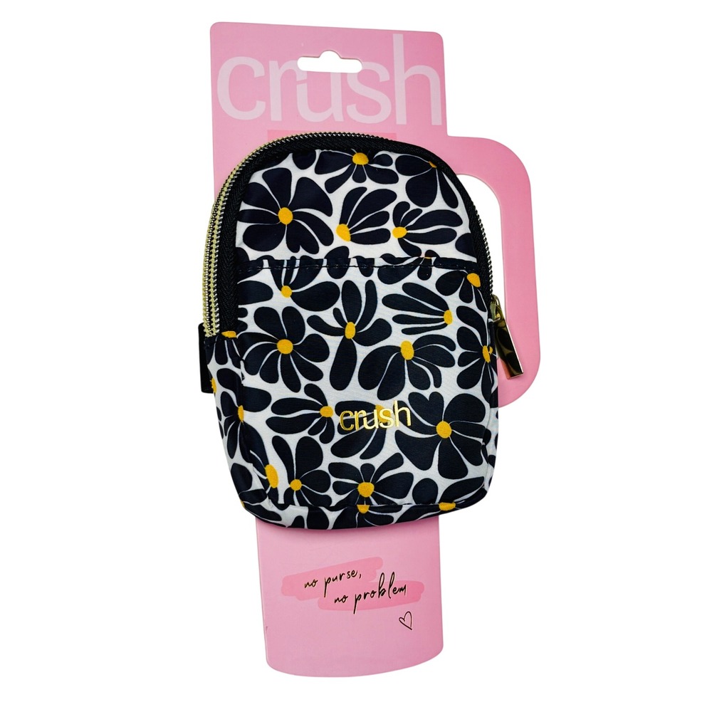 Crush Armband Pouch Black Floral‎ Water Resistant Phone Case Travel Bag CRWP24